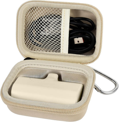 Portable Charger Power Bank Case for Swyop/for Feob/for Charmast/for JEJILL/for LanLuk/for VEGER/for iWALK/for Taegila/for Kuulaa and More Small Charging Battery Pack - Bag Only (Beige)