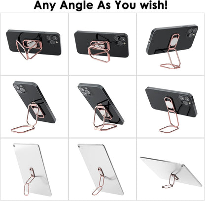Phone Ring Holder Finger Kickstand, 360° Rotation Metal Phone Grip for Magnetic Car Mount Foldable Cell Phone Stand Compatible with Most Smartphones