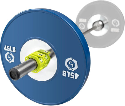 Lock-Jaw Sport Olympic Barbell Collar - Quick Release Barbell Clamp (Green)