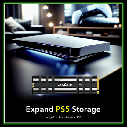 Addlink A93 1TB Storage Expansion for PS5 Console with Heatsink, Up to 7400mb/s, Gen 4 PCIe NVMe m.2 2280, SLC Cache Internal Solid State Drive(‎ad1TBA93M2P)