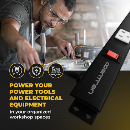 12 Outlets 4 Feet Body Heavy Duty Metal Surge Protector Power Strip (4 Feet 12 Outlet 6 Feet Power Cord)