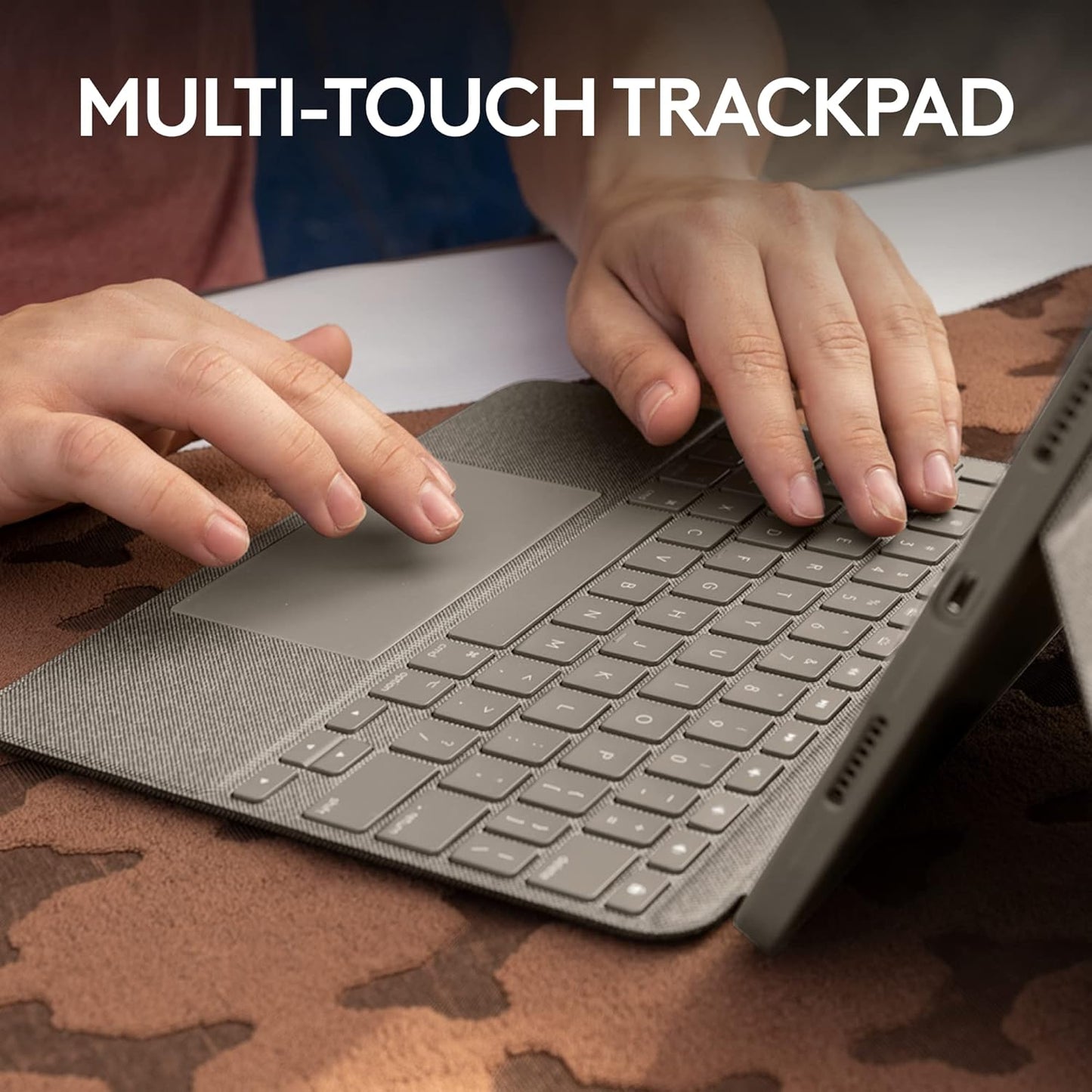 Logitech Combo Touch iPad Pro 11-inch (1st, 2nd, 3rd & 4th gen - 2018, 2020, 2021, 2022) Keyboard Case and Logitech Crayon (USB-C) Digital Pencil (2018 releases and later) - Sand, USA Layout