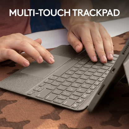 Logitech Combo Touch iPad Pro 11-inch (1st, 2nd, 3rd & 4th gen - 2018, 2020, 2021, 2022) Keyboard Case and Logitech Crayon (USB-C) Digital Pencil (2018 releases and later) - Sand, USA Layout