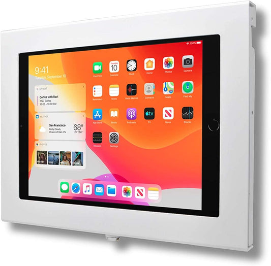 TABcare Locking Security Metal Case for Apple iPad 2 3 4 Tablet for Kiosk, POS, Store, Show Display (White, iPad 2/3/4 9.7")