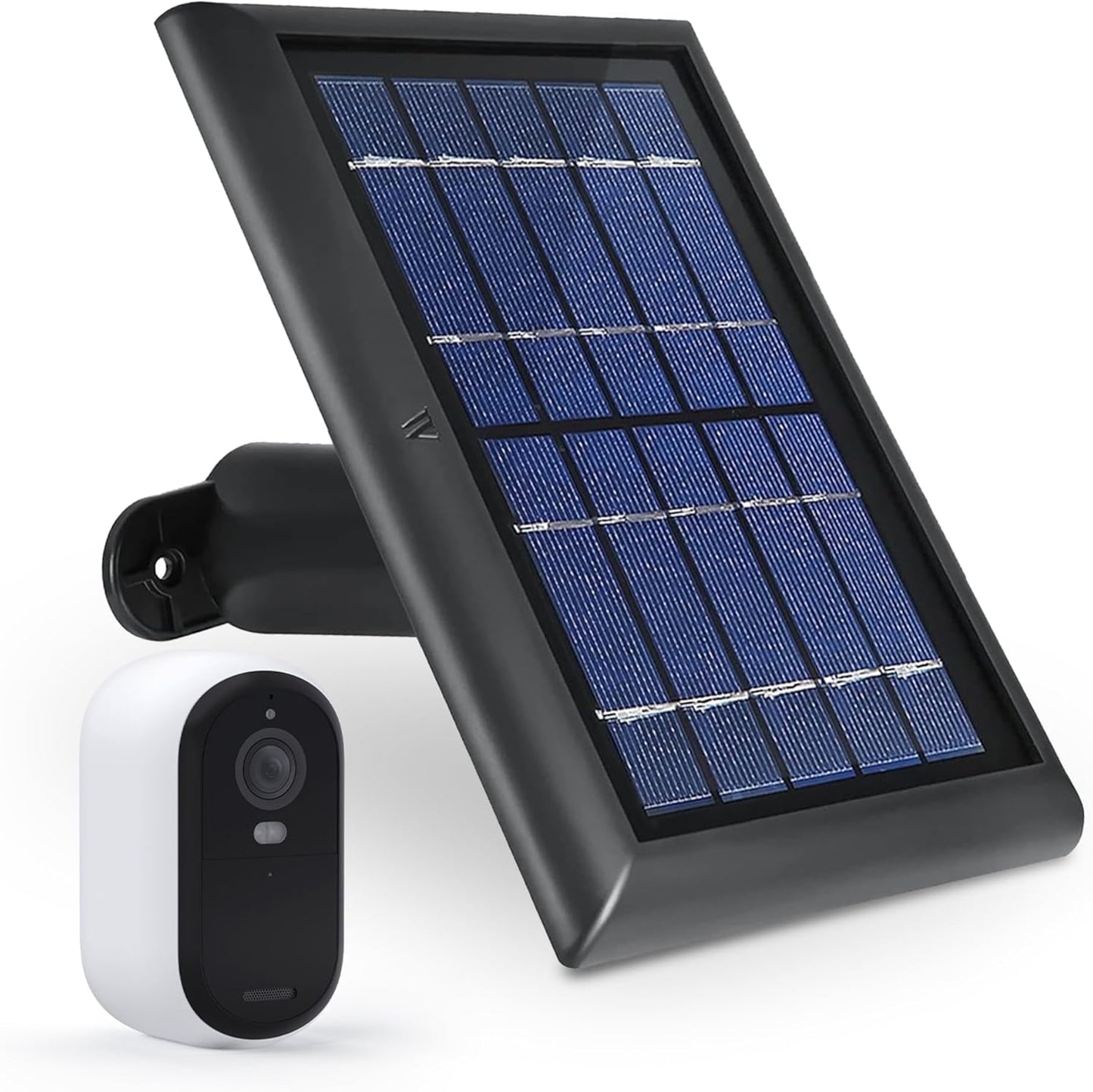 Wasserstein Solar Panel Compatible with Arlo Essential 2K Outdoor Security Camera (2nd Gen) / XL (2nd Gen) & Essential Spotlight (Camera NOT Included) - (1-Pack, Black)