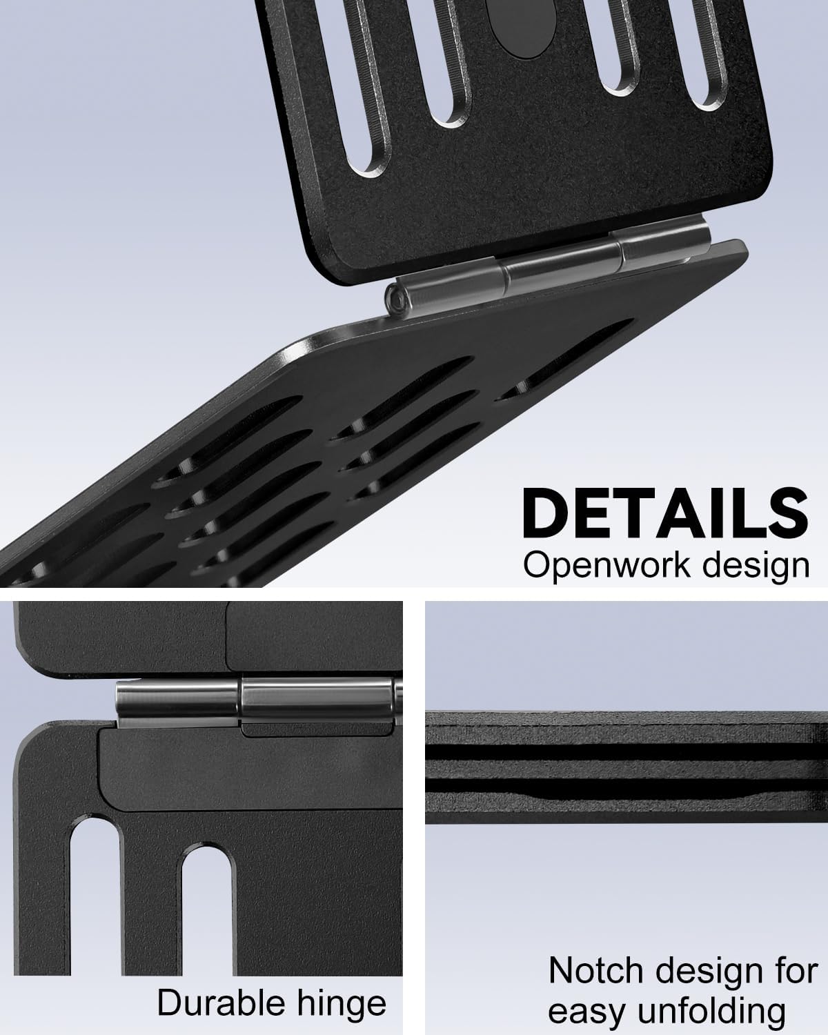 magsafe Phone Stand Tri-Fold Phone Credit Card Holder – Premium Aluminum Alloy, Adjustable Viewing Angles, Portable Phone Holder for iPhone 16 Pro Max 15 14 13 12 Plus