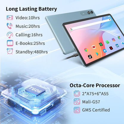 Android Tablet with Keyboard,10 inch Android 15 tablet, 24GB RAM 128GB ROM, 1TB Expand, Octa-Core, Widevine L1, 2.4G/5G WiFi, 8000mAh, Bluetooth, GMS, 2 in 1 Tablet with Case, Mouse, Stylus（Pink)