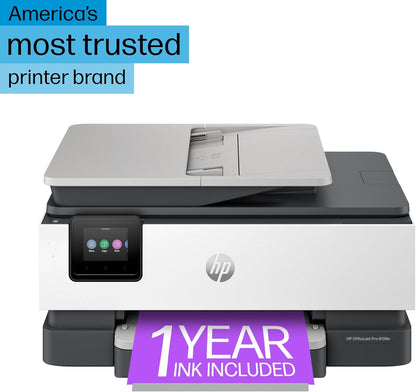 HP OfficeJet Pro 8139e Wireless All-in-One Color Inkjet Printer, Print, scan, Copy, fax, ADF, Duplex Printing Best-for-Home Office, 1 Year Instant Ink Trial Included
