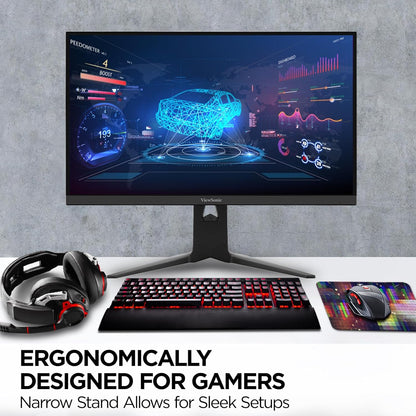 ViewSonic XG2536 25 Inch 1080p IPS Gaming Monitor with 280Hz, 0.5ms, FreeSync Premium, NVIDIA G-Sync Compatible, RGB Lighting, Advanced Ergonomics, HDMI, DP and 65W USB-C Inputs