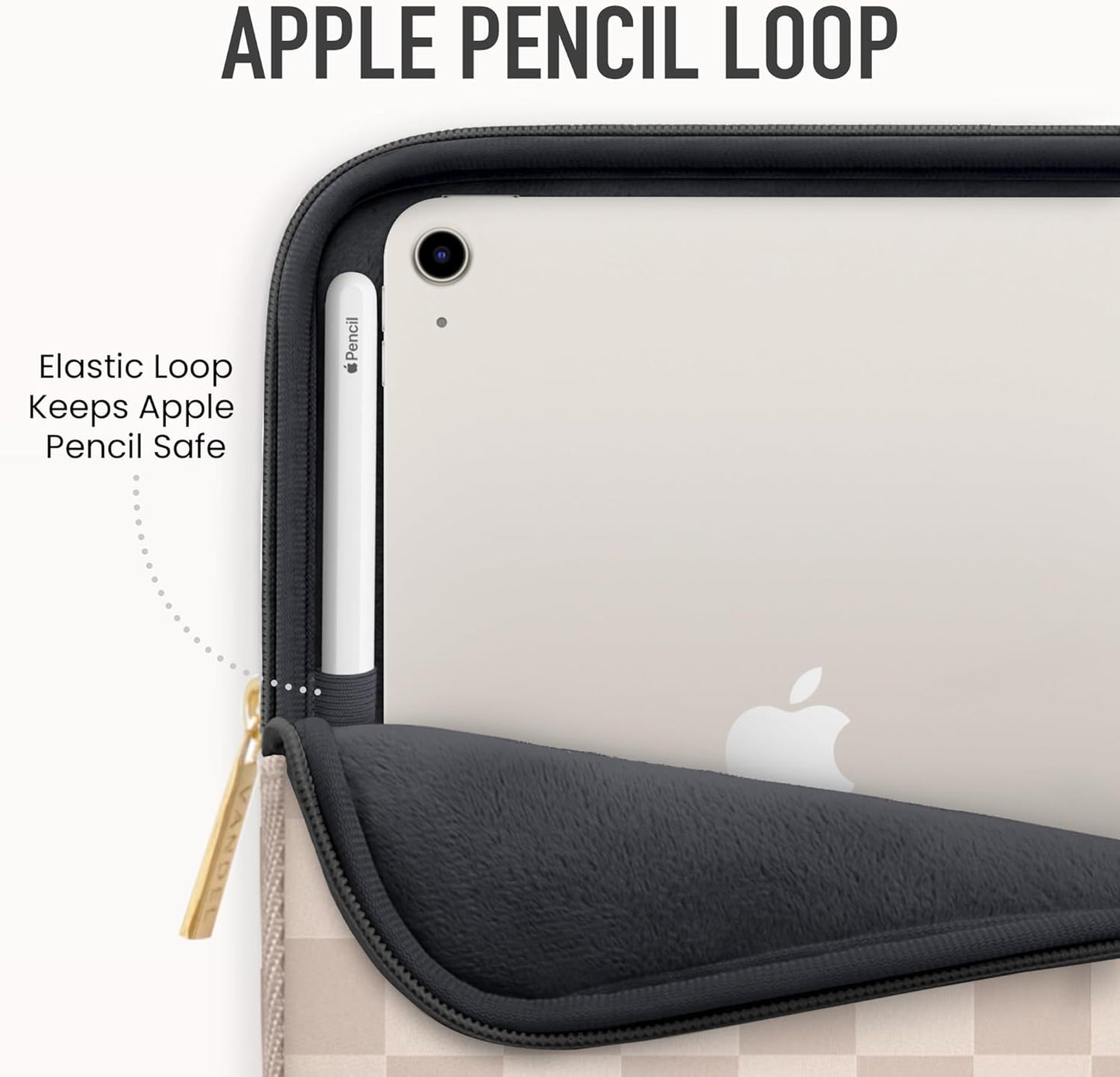 Vandel 9-11 Inch Tablet Sleeve, iPad Sleeve 11 inch Travel Pouch, Fits iPad Pro 11 Inch M4/ 10th Generation 10.9, 9/8th Gen 10.2/ Air 11" 5/4/3 10.9"/10.5", Pro 11 M2, Tab S8/S9