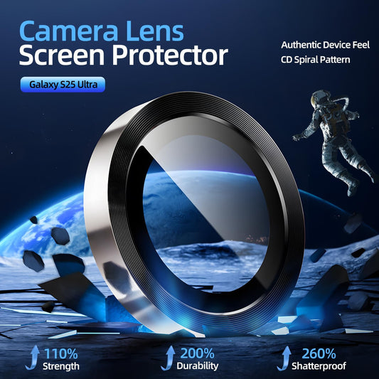 X-it Camera Lens Protector for Samsung S25 Ultra, 9H Tempered Glass, Independent Metal Aluminum Edge Original Protection Design, Suitable for Phone Case, Anti-scratch, Anti-reflective,Pinkgold