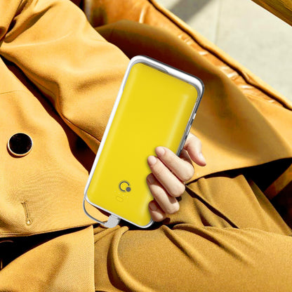 Q 10000mAh Power Bank, Slim Portable Charger,4 Output External Battery Pack with Built-in AC Wall Plug Micro USB C 3 Cables Compatible with iPhone Samsung Android Phone Tablet and More