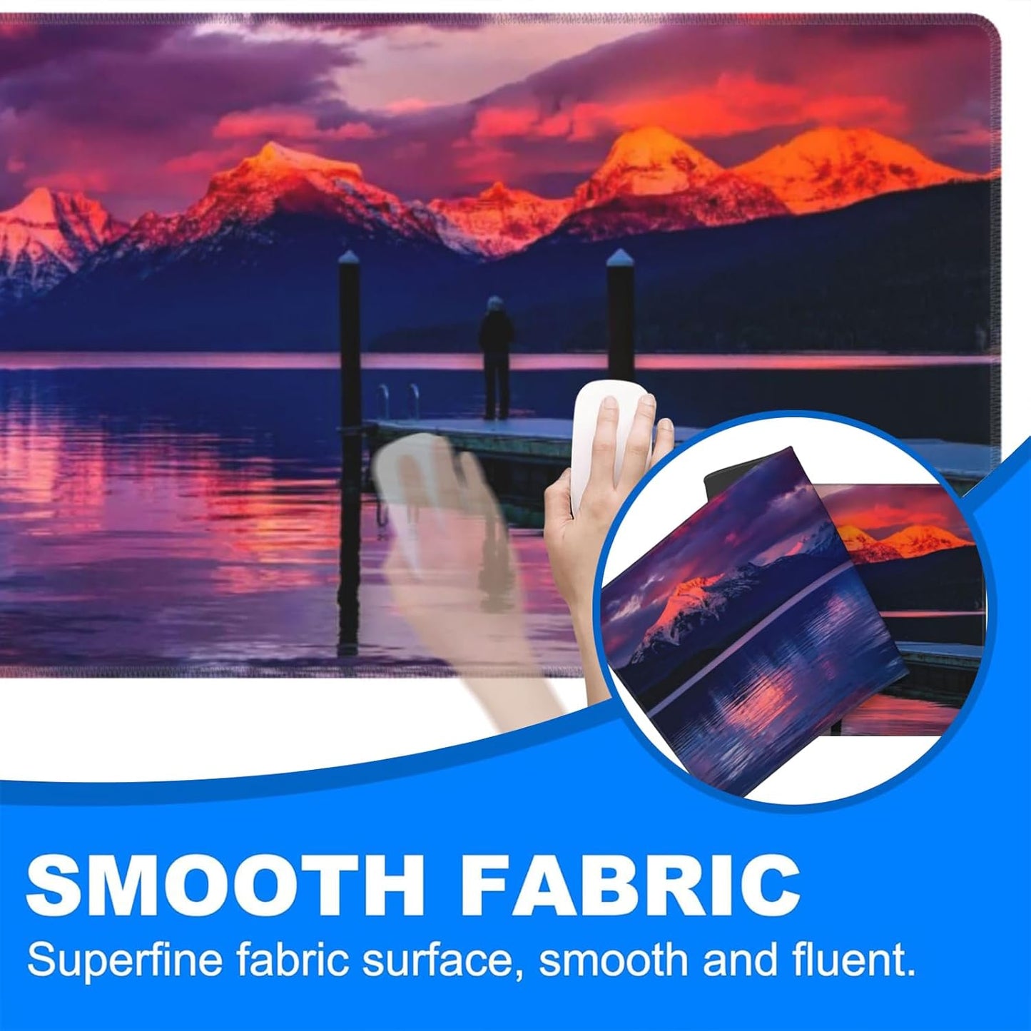 Cat Large Mouse Pad, Gaming Mouse Pad, Keyboard Mat, Non-Slip Rubber Base, Office Accessories, Desk Mat, MousePads for School, Work, Home Decor Gifts 31.5" x 11.8"