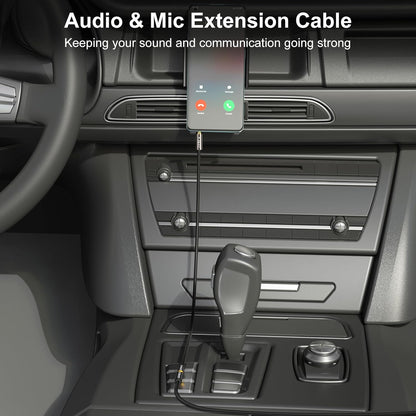 J&D 3.5mm TRRS Cable, 1/8 Inch 4 Pole TRRS Jack Male to Female Auxiliary Extension Cable for Headphones, Car Stereos, Phones and Speakers, 3 Feet