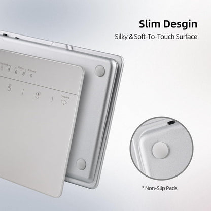 MICROPACK Digitally Yours Wired Trackpad for Windows 7/10/11, USB Trackpad with Multi-Touch Gestures, Plug-and-Play USB Touch Pad Mouse Pad Large for PC Computers & Laptops, Silver