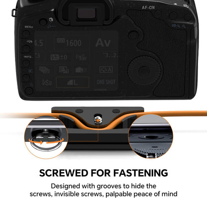 Aluminum Camera Cable Locking Clip - Adjustable USB/HDMI Protector with 1/4-inch Threads, Secure Cable Clip for DSLR Camera Photographer Students (Black)