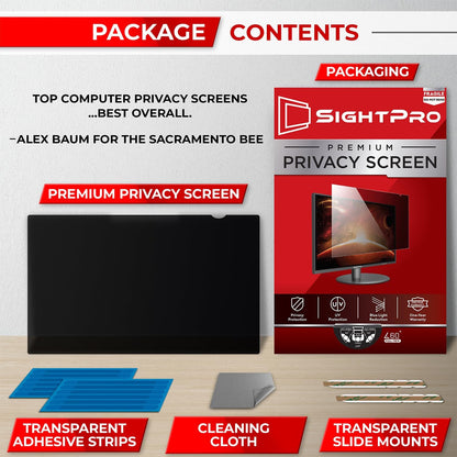 27 Inch 16:9 Computer Privacy Screen Filter for Monitor - Privacy Shield and Anti-Glare Protector