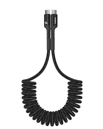 Baseus 100W 5A Fast Charging USB C Car Cable - Compatible with iPhone 15/Pro/Plus/Pro Max, Samsung Galaxy S23 S22 S21, Note 20 10 (3.3ft)