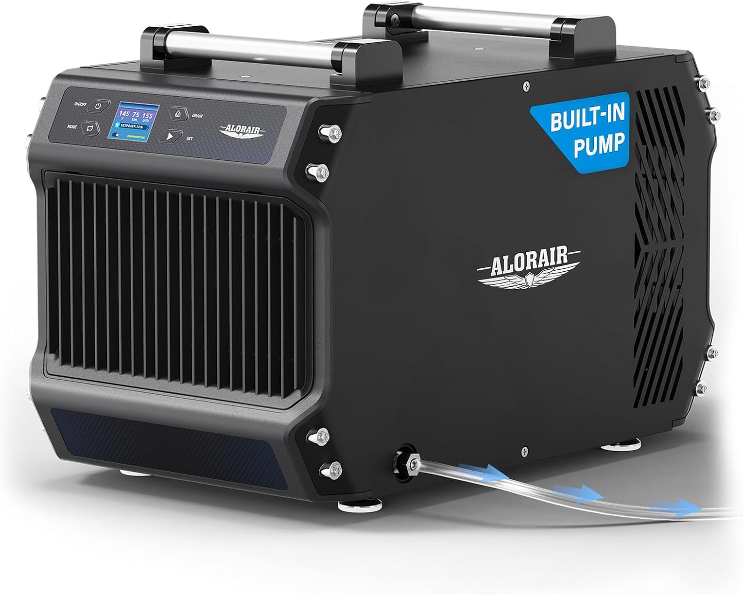 ALORAIR 145 Pint Crawl Spaces Dehumidifier with Pump and Drain Hose, Auto Defrost for Crawlspaces, Commercial, Basements, and Large Rooms up to 1800 Sq.Ft
