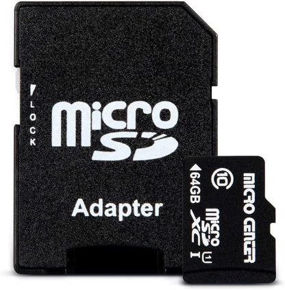 INLAND Micro Center 64GB Class 10 MicroSDXC Flash Memory Card with Adapter for Mobile Device Storage Phone, Tablet, Drone & Full HD Video Recording - 80MB/s UHS-I, C10, U1 (2 Pack)