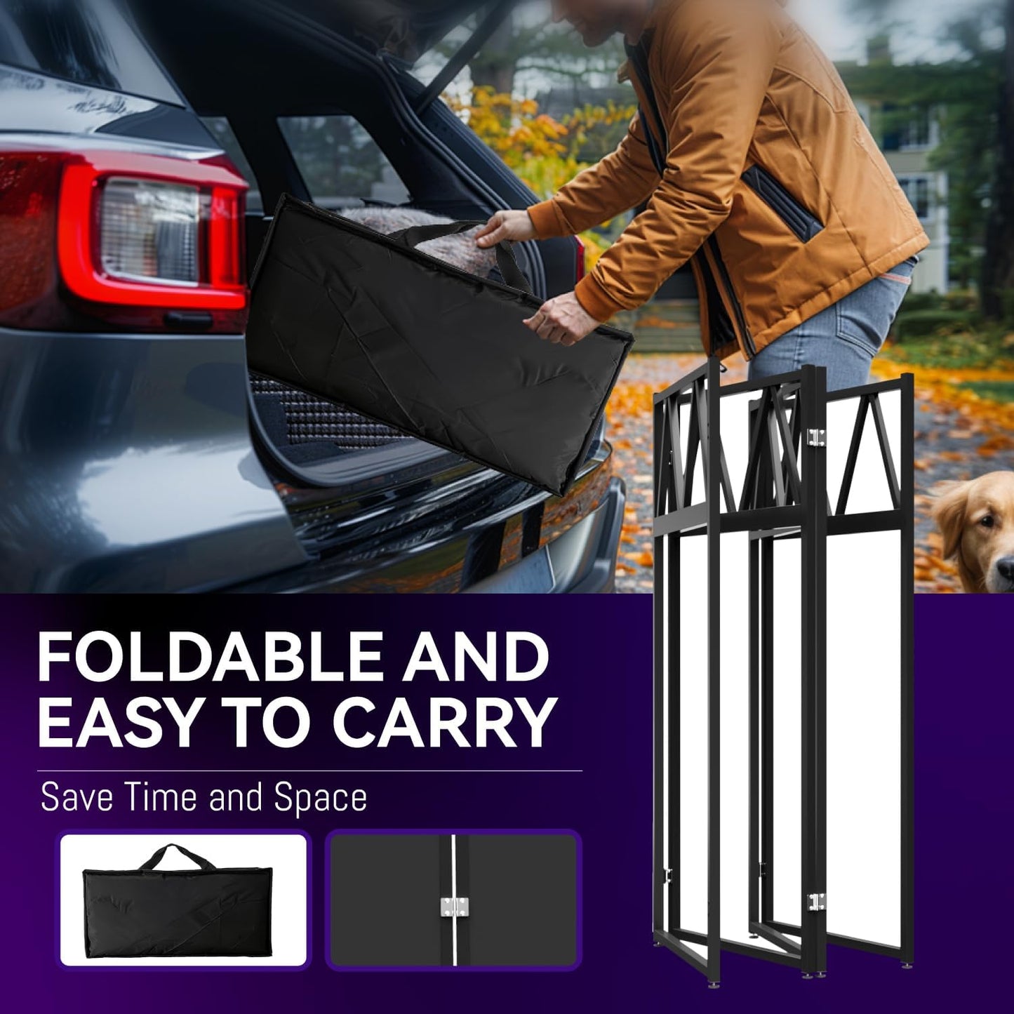 Portable DJ Booth Table,Foldable DJ Table Stand Portable with White & Black Scrim,Adjustable DJ Facade Table Station Metal Frame DJ Table with Cable Hole for Private Events, Clubs, Bars (Upgrade)