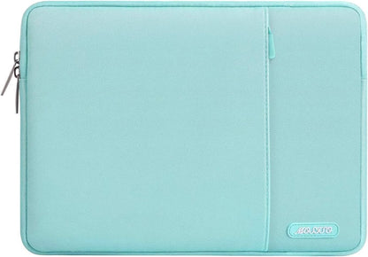 MOSISO Laptop Case 13 inch, 13 inch Laptop Sleeve Compatible with MacBook Air M4 M3 M2 M1 2025-2018 / Pro M2 M1 2025-2016, Polyester Vertical Computer Sleeve Bag with Pocket, Mint Blue