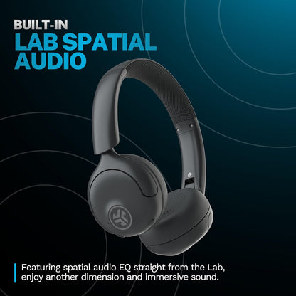 JLab Go Lux ANC Wireless Headphones, Graphite, Hybrid Active Noise Cancelling, Premium On-Ear Bluetooth Headset, Customizable Sound, Be Aware Mode, Cloud Foam Comfort, Multipoint Connection