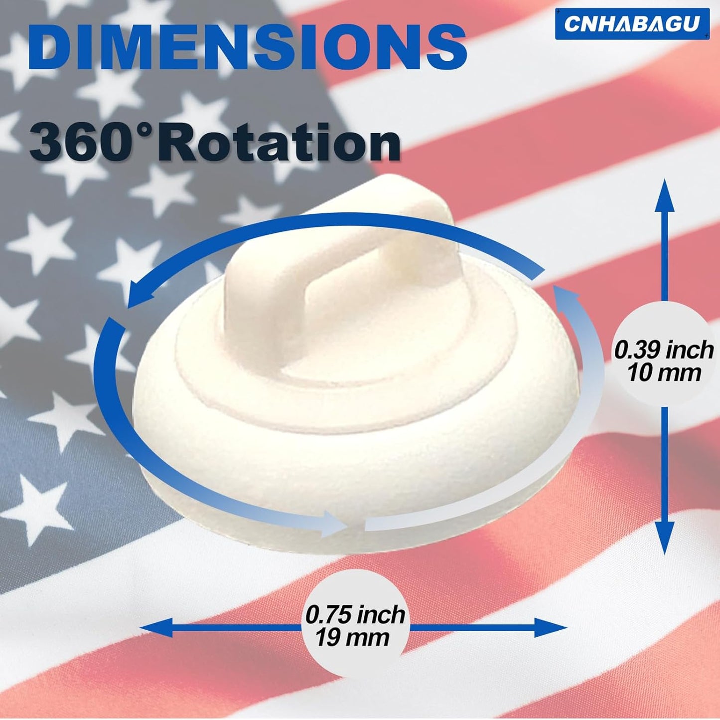 Magnetic Cable Zip Tie Mounts Clips Multipurpose Zip Ties Mount Base Holder Black Wire Cable Holder Mount Wire Clips Management for Home Office Marine Electrical Wiring (White, 5 Piece)