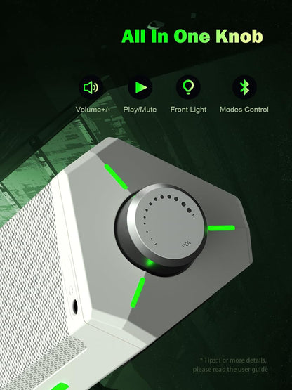 Bluedee Computer Speakers, Bluetooth Computer Soundbar, HiFi Stereo, 3.5mm Aux-in Connection, USB Powered Computer Speakers for Desktop Monitor, PC, Laptop, Tablets