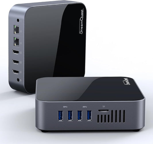 DreamQuest Mini PC Intel 12th Alder Lake N95 (Up to 3.4GHz), 16GB RAM, 512GB SSD, Mini Desktop Computer 4K HDMI, WiFi 5, Gigabit Ethernet - Perfect for Business & Home Theater
