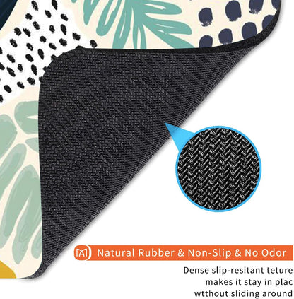 Square Mouse Pad Tropical Plants, Personalized Premium-Textured Custom Mouse Mat Design, Washable Mousepad Cloth, Non-Slip Rubber Base Computer Mouse Pads for Wireless Mouse