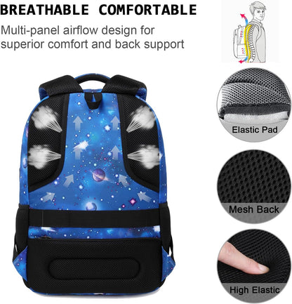 Laptop Backpack,Business Travel Anti Theft Slim Durable Laptops Backpack with USB Charging Port,Water Resistant College Computer Bag for Women & Men Fits 15.6 Inch Laptop and Notebook-Dreamy Blue