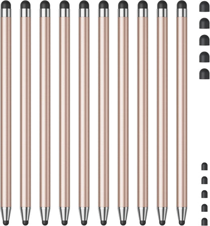 Stylus (10Pcs), Stylus Pen for Touchscreen, High Precision and Sensitivity Stylus Pen for Android Smartphone and Tablets, Compatible with All Capacitive Touch Screen (Rose Gold)