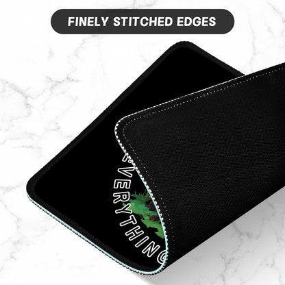 ITNRSIIET Mouse Pad with Stitched Edge Premium Textured Smooth Precise Operation Waterproof Washable Non-Slip Rubber Base Desktop Protection Mat, 10.2×8.3×0.12 inches, Lonely Frog