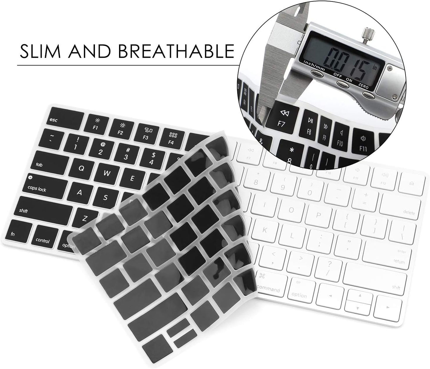 Allinside Black Cover for Apple Magic Keyboard (MLA22LL/A) with US Layout