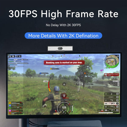 PHILIPS Webcam for PC Streaming with Microphone - 2K Webcam for Desktop Web-Camera, Light Correction, Laptop Web Cam with 2 Mics, USB Camera for Gaming, Laptop/Mac/Zoom/YouTube/Video Calling/Office