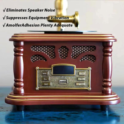 1.2" Silicone Non-Skid Speaker Pads-8Pack, Adhesive, for Small Speakers, Turntable, Subwoofer Isolation Feet, Reduced Resonance & Vibration