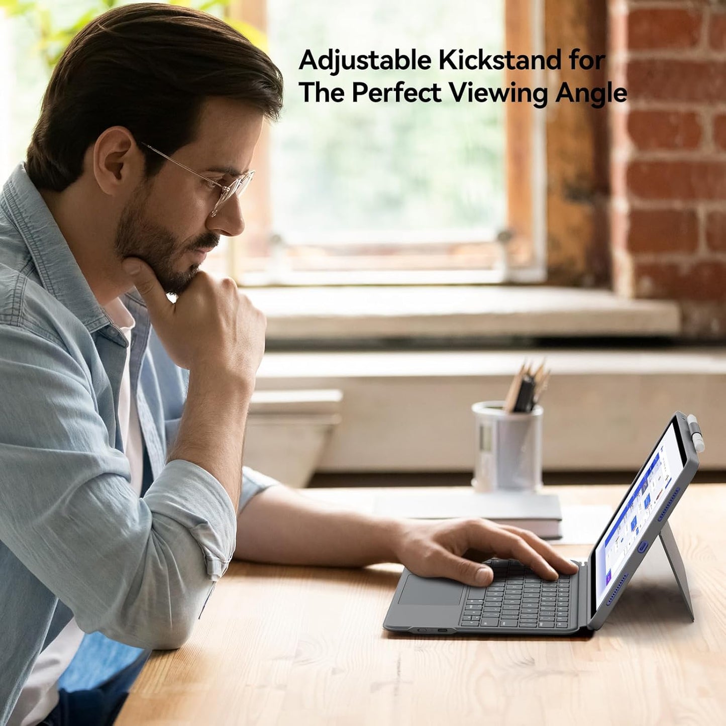 iPad 10th Generation Keyboard Case: Bluetooth Rechargeable Magic-Style Keyboard Folio with Built-in Trackpad, Backlit Keys, Magnetically Detachable Two-Piece Design for iPad 10th & 11th (A16, 2025)