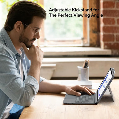 iPad 10th Generation Keyboard Case: Bluetooth Rechargeable Magic-Style Keyboard Folio with Built-in Trackpad, Backlit Keys, Magnetically Detachable Two-Piece Design for iPad 10th & 11th (A16, 2025)