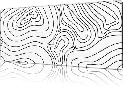 Mouse Pad Large Topographic Contour Map Non-Slip Game Desk Mat with Stitched Edge Laptop Keyboard Desk Pad for Work Home Gaming (35.4 x 15.7 Inches)