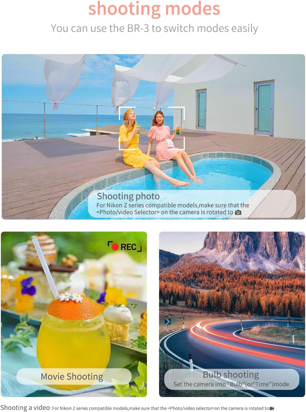 Hanpusen Rechargeable Camera Remote Control - Wireless Shutter Release with OLED Screen Compatible with Nikon Z6lll, Z30, Z50, Z50ll, Zfc, Zf,Z6II,Z7II,B600,P1000,P950；Replaces ML-L7