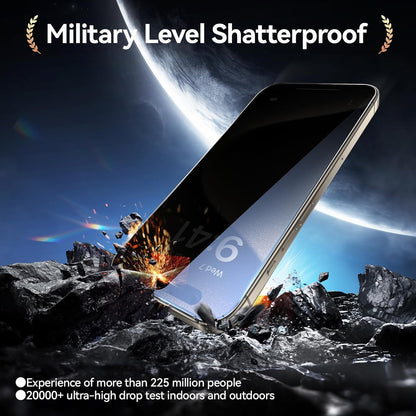 SMARTDEVIL 2+2Pack for iPhone 15 Pro Privacy Screen Protector with Camera Lens Protector,Shatterproof Tempered Glass[True 28°Anti Spy][9H Hardness][Automatic Dust-Elimination Install]