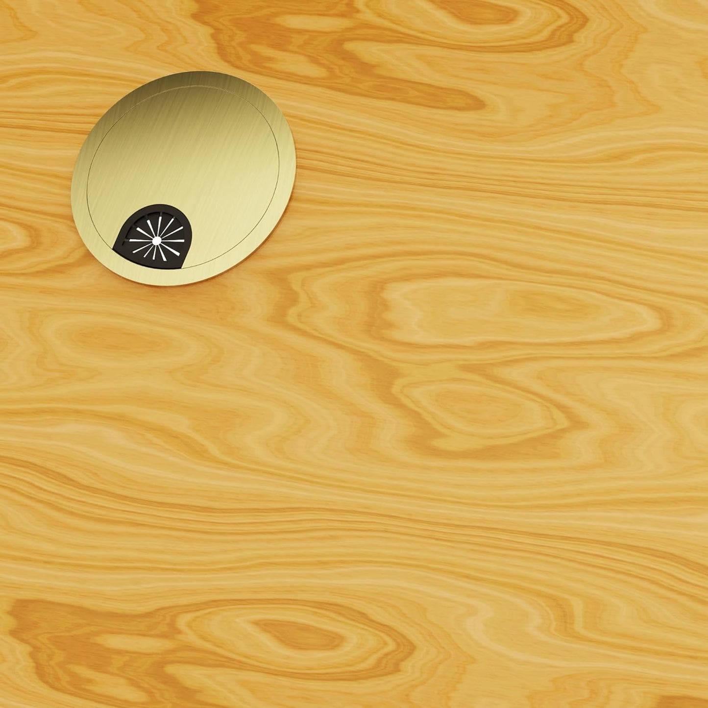 Desk Grommet 3-1/8 Inch 80mm, Zinc Alloy Computer Desk Wire Hole Cover, Office Desktop Cord Cable Hole Metal Ring, Bronze Tone