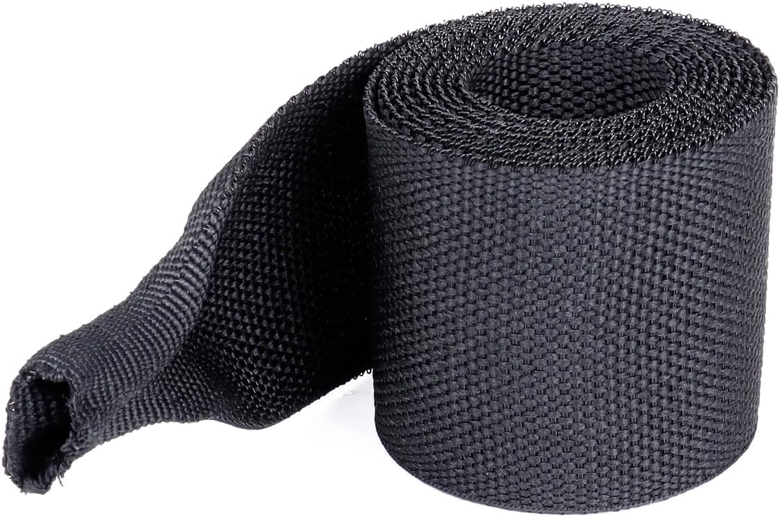 Heat Shrink Wire Loom 2:1 Shrinkable Braided Cable Sleeve 2 Inch ID-18ft Abrasion Protection Flexibility Fabric Wiring Harness Cover Sheath