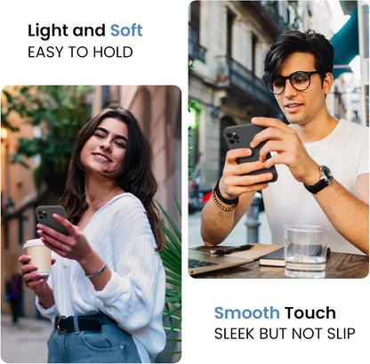 FireNova Designed for iPhone 13 Pro Max Case, Silicone [Camera Protection] Phone Case with [2 Screen Protectors], Soft Anti-Scratch Microfiber Lining Inside, 6.7 inch, Space Gray