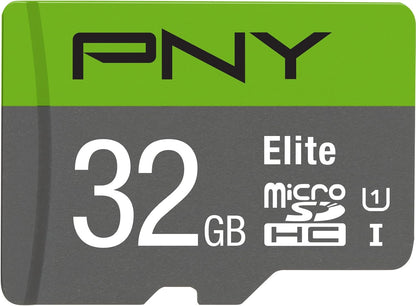 PNY 32GB Elite Class 10 U1 microSDHC Flash Memory Card - 100MB/s Read, Class 10, U1, Full HD, UHS-I, Micro SD