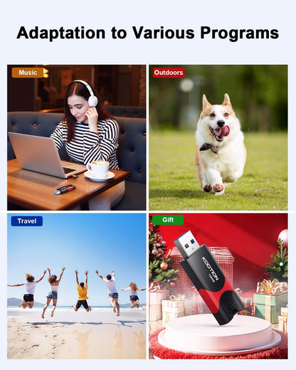 KOOTION 128GB USB Thumb Drive 3.1 Flash Drive Ultra High Speed up to 150MB/s, Retractable Memory Stick, 128G External Solid State Flash Drive