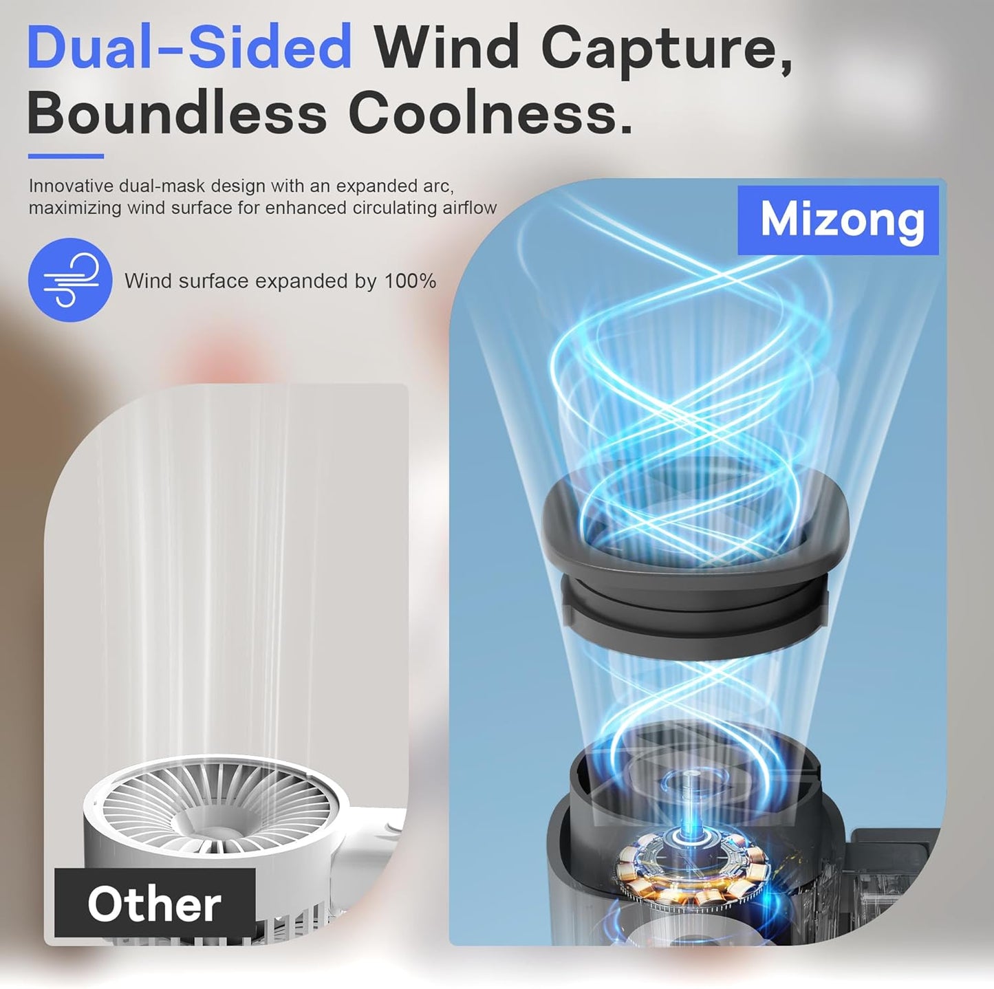 Personal Handheld Fan, Portable 3-in-1 High-Speed Turbo Fan with 5 Gear Wind, USB Mini Personal with 4000mAh Rechargeable Battery for Outdoor/Summer/Travel/Camping/Vacation Essentials Black