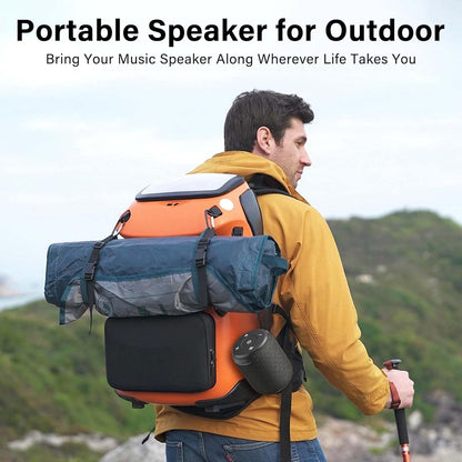 OHAYO Portable Bluetooth Speaker,IPX7 Waterproof Speakers, 15W Loud Stereo Sound, Wireless V5.3, AUX&TF-Card in, TWS, Built-in Mic, Black