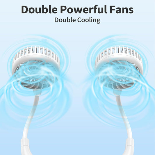 PANERGY Portable Neck Fan Rechargeable Hand Free Personal Fan Mini Wearable Battery Operated USB Fan for Men Women Kids Sport Work Travel